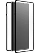 Etui i futerały do telefonów - Black Rock - Etui 360 stopni Glass Case pasuje do Samsung Galaxy S22 Ultra 5G I etui na telefon komórkowy, zamknięcie magnetyczne, przezroczysty, pokrowiec (przezroczysty z czarną ramką) - miniaturka - grafika 1