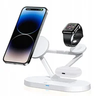 Ładowarki do telefonów - ŁADOWARKA INDUKCYJNA DO IPHONE 15 14 13 12 Qi DO MAGSAFE / AIRPODS / WATCH - miniaturka - grafika 1