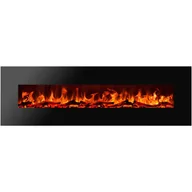 Kominki elektryczne - Kominek elektryczny AFLAMO Albion 42 - ogień premium - na ścianę - 110x49x14 cm - dekoracyjny kominek LED z grzaniem 750/1500 W - miniaturka - grafika 1