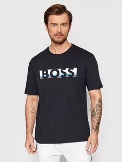 Koszulki męskie - Hugo Boss T-Shirt Tee 1 50466295 Granatowy Relaxed Fit - grafika 1