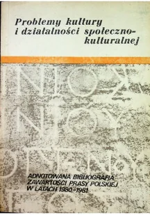 Problemy kultury i działalności społeczno kulturalnej - Książki o kulturze i sztuce - miniaturka - grafika 1