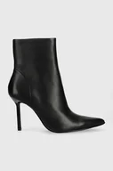Botki damskie - Steve Madden botki skórzane Iyanna damskie kolor czarny na szpilce SM11002278 - miniaturka - grafika 1