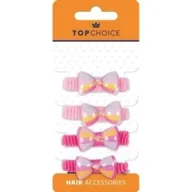 Ozdoby do włosów - Top Choice Frotki do włosów 25693 4 szt. - miniaturka - grafika 1