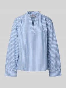 Bluzka z długim rękawem o kroju regular fit z czystej bawełny - Bluzki damskie - miniaturka - grafika 1