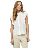 Koszule damskie - Peppercorn Damska koszula Nadia Ruffle Curve, czarna, 22, Czarny, 48 - miniaturka - grafika 1