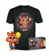 Figurki kolekcjonerskie - fnaf sb - booble head pop n° 907 - balloon foxy (flocked) + tee (l) - miniaturka - grafika 1
