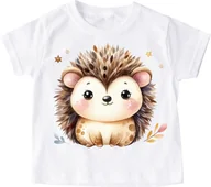 Koszulki dla dziewczynek - Koszulka z jeżem - wzór jeż53 - miniaturka - grafika 1