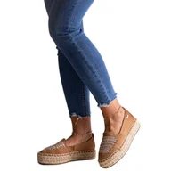 Espadryle damskie - Brązowe espadryle Big Star JJ274892 - miniaturka - grafika 1