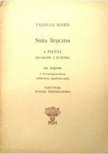 Suita liryczna 4 pieśni - Książki o kulturze i sztuce - miniaturka - grafika 1