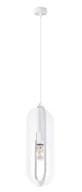 Lampy sufitowe - Biała pojedyncza lampa wisząca metalowa loft - A651 F5-N04 - miniaturka - grafika 1