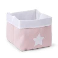 Pojemniki na zabawki - Childhome Pudełko płócienne 32 x 32 x 29 cm Soft Pink - miniaturka - grafika 1