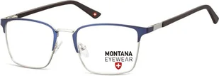 Montana Okulary oprawki prostokątne optyczne MM602C srebrno-niebieskie - Okulary korekcyjne, oprawki, szkła - miniaturka - grafika 1