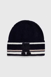 Tommy Hilfiger czapka z domieszką kaszmiru kolor granatowy z cienkiej dzianiny - Czapki męskie - miniaturka - grafika 1