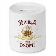 Skarbonki - Skarbonka dla Klaudii na Urodziny Idealny Prezent z Nadrukiem ze Zdjęciem + Opakowanie na prezent (wzór 03) - miniaturka - grafika 1