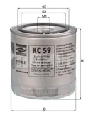 Filtry paliwa - Filtr paliwa Mahle KC 59 - miniaturka - grafika 1