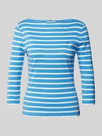 Bluzki damskie - Bluzka o kroju slim fit z rękawem o dł. 3/4 - miniaturka - grafika 1