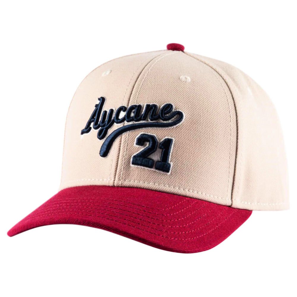 Męska czapka z daszkiem AYCANE Legacy Cap Mallow White - Crimora Red