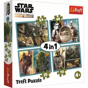 Trefl Puzzle 4w1 Mandalorian i jego świat Star Wars - Puzzle - miniaturka - grafika 2
