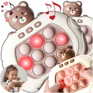 Zabawki interaktywne dla dzieci - GRA ZRĘCZNOŚCIOWA POP IT POPIT ELEKTRYCZNA ANTYSTRESOWA SENSORYCZNA MIŚ 3L+ - miniaturka - grafika 1