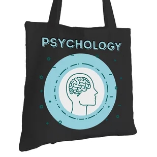 Torba Bawełniana dla Psychologa Czarna Prezent ekologiczna Trwały Nadruk - Torby i wózki na zakupy Torba Bawełniana dla Psychologa Czarna Prezent ekologiczna Trwały Nadruk - Torby i wózki na zakupy - miniaturka - grafika 1