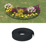 Ogrodzenia - VidaXL Obrzeże ogrodowe, czarne, 10 m, 10 cm, polietylen - miniaturka - grafika 1