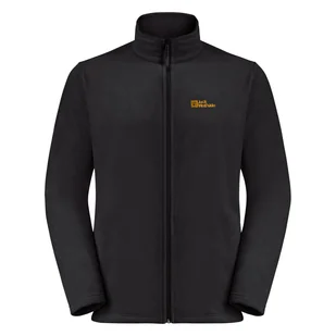 Męski Polar JACK WOLFSKIN FLORSBERG FZ M 5029991-6361 – Czarny - Bluzy męskie - miniaturka - grafika 1