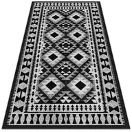 Dywany - Modny dywan winylowy Czarne romby 60x90 cm - miniaturka - grafika 1