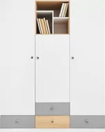 Szafy - Szafa garderoba trzydrzwiowa młodzieżowa PIXEL PX1 - miniaturka - grafika 1