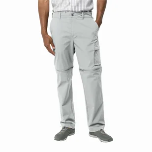 Męskie spodnie outdoor Jack Wolfskin WANDERTHIRST ZIP PANTS M cool grey - 46 - Spodnie sportowe męskie - miniaturka - grafika 1