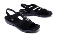 Sandały damskie - RIEKER 60806-00 black, sandały damskie - Rieker - miniaturka - grafika 1