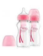 Butelki dla niemowląt - Dr Brown's Butelka szeroka szyjka Options+ 270ml 2 pak różowa - miniaturka - grafika 1