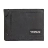 Portfele - Wolverine Męski wytrzymały skórzany portfel, czarny, jeden rozmiar - miniaturka - grafika 1