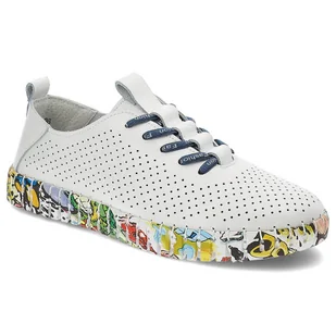 Białe Półbuty Artiker Wygodne Sneakersy Damskie - Półbuty damskie - miniaturka - grafika 1