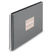 Albumy fotograficzne - Album HAMA Fine Art 9841 Czarne kartki Szary (50 stron) - miniaturka - grafika 1