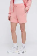 Spodenki damskie - Guess szorty damskie kolor pomarańczowy gładkie high waist - miniaturka - grafika 1