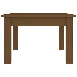 Lumarko Stolik kawowy, miodowy brąz, 45x45x30 cm, lite drewno sosnowe - Ławy i stoliki kawowe - miniaturka - grafika 4