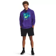 Spodnie sportowe męskie - Męskie spodenki treningowe Under Armour Project Rock Hwt Terry Shorts - czarne - UNDER ARMOUR - miniaturka - grafika 1