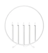 Ozdoby bożonarodzeniowe - Świecznik stołowy biały Surround okrągły ring candle biały - miniaturka - grafika 1