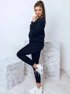 Bluzy damskie - Damska granatowa bluza dresowa LARA Dstreet BY1203 - miniaturka - grafika 1