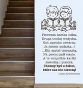 Pomoce naukowe - Naklejka na ścianę: Pierwsza kartka cicha... - miniaturka - grafika 1