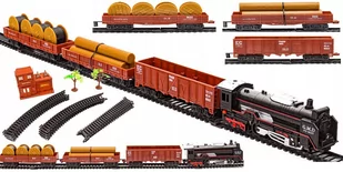 Kolejka Elektryczna Gmd King Pociąg Dla Dzieci Zabawka Na Baterie Tory Lokomotywa Wagony Pn076 - Kolejki i akcesoria - miniaturka - grafika 1