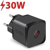 Ładowarki do telefonów - SBS Ładowarka sieciowa USB-C 30W PD Czarny TETRGAN1C30W - miniaturka - grafika 1