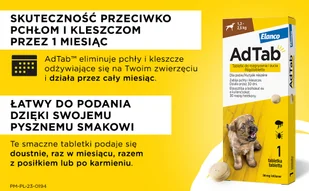 ELANCO 2xAdTab 450mg tabletki na pchły i kleszcze dla psów >11 - 22 kg - Artykuły przeciw pasożytom - miniaturka - grafika 3