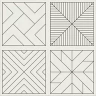 Płytki ceramiczne - Gres szkliwiony LOVELY PATCHWORK TETRIS white-black mat 29,8x29,8 gat. II - miniaturka - grafika 1