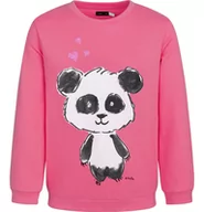 Bluzy dla dziewczynek - Bluza dziecięca dziewczęca dresowa  bawełniana Miś Panda Różowa Endo 128 - miniaturka - grafika 1