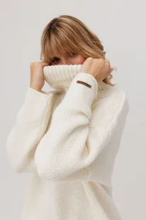Sweter z moherem Oven Ecru - Swetry damskie - miniaturka - grafika 1