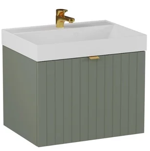 Umywalka meblowa Krofam Harmo 60x45 cm prostokątna biały połysk 158-0501 - Umywalki - miniaturka - grafika 1