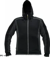 Odzież robocza - CERVA DAYBORO - męska bluza, kaptur, odblaskowe elementy, 55% bawełna, 45% poliester - czarny M - miniaturka - grafika 1