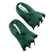 Buty dla dziewczynek - Miękkie Kapcie Dziecięce Łapy 3D Zielone z Pazurami 27-32 - miniaturka - grafika 1