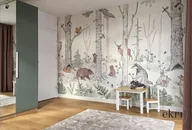 Tapety - Forest Mural Green Tapeta w Las i Zwierzątka - miniaturka - grafika 1